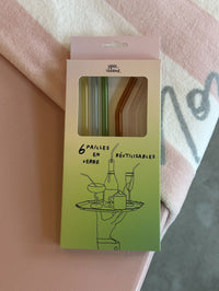 Pailles réutilisables en verre