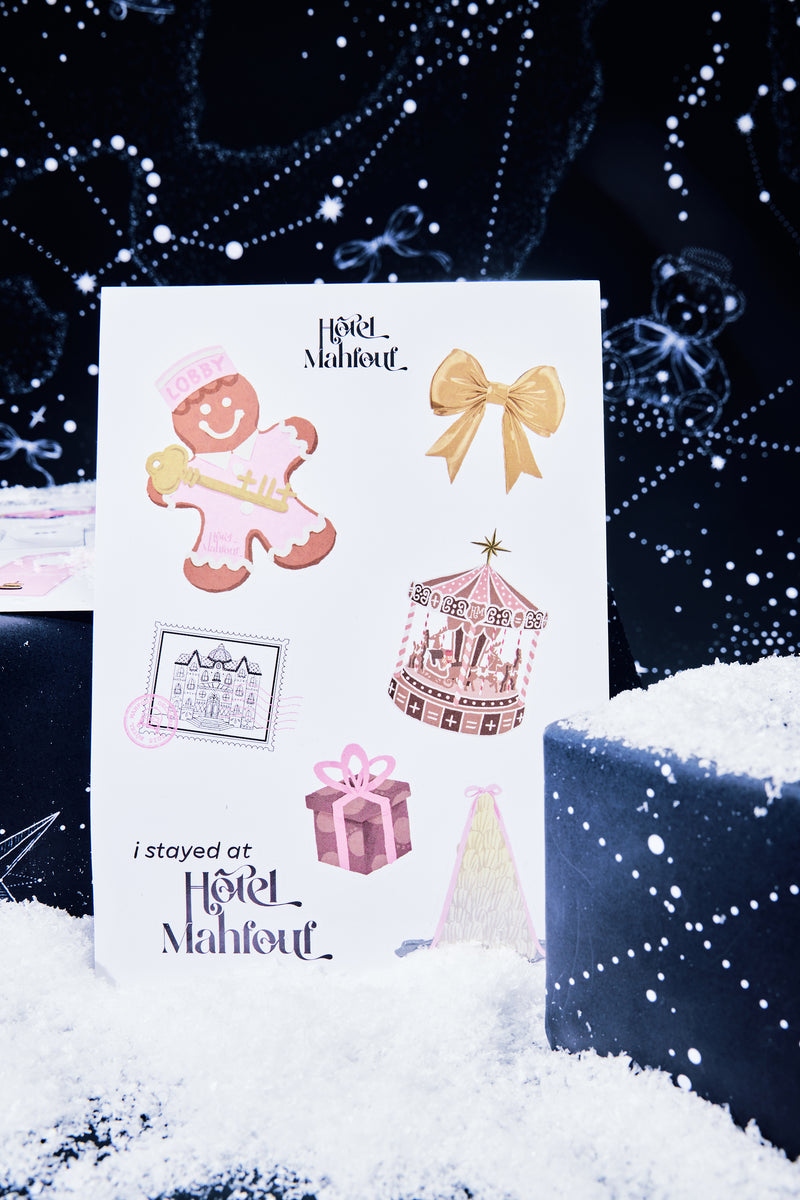 Planche stickers de Noël