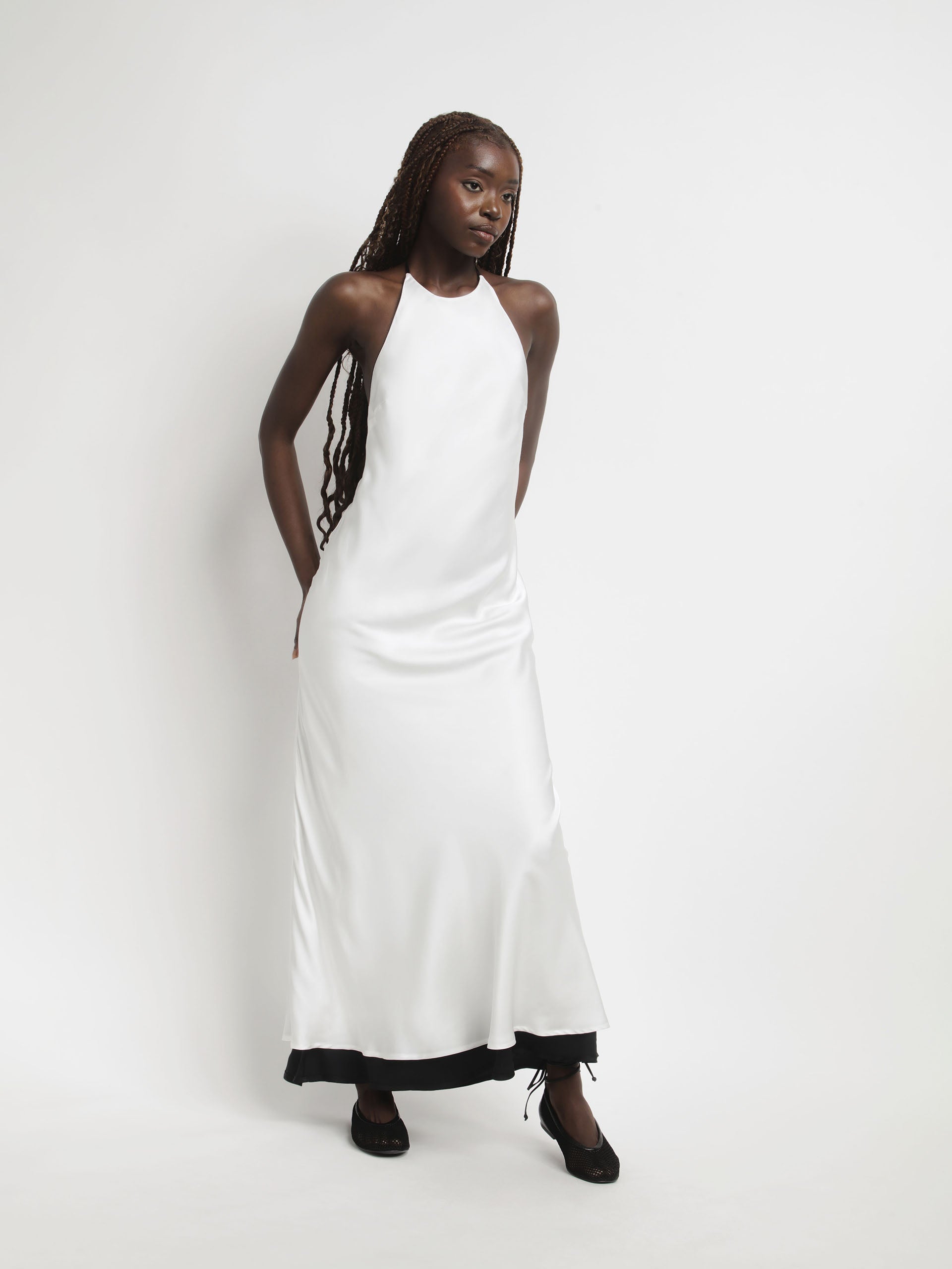 Concours Kangourou Robe Longue Noire Coton Chandail Kangourou à